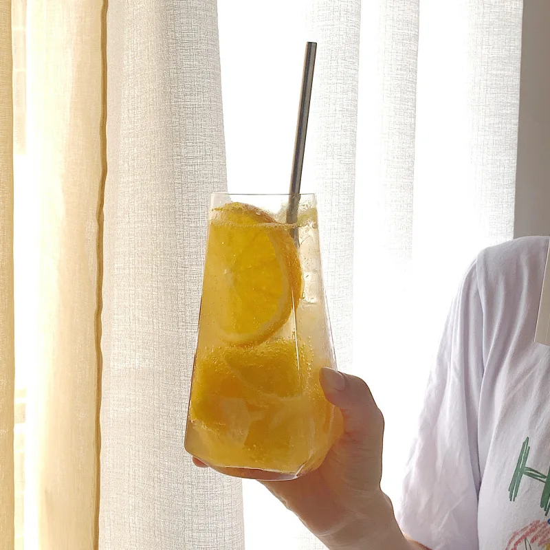 

Прозрачная стеклянная чашка 550 мл, питьевые кружки, кофейные чашки, чашка для завтрака, молока, сока, чая, питьевая посуда большой емкости для...