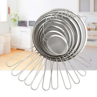 stainless steel wire fine mesh sieve oil strainer flour colander sifter diy kitchen tools for filtering food