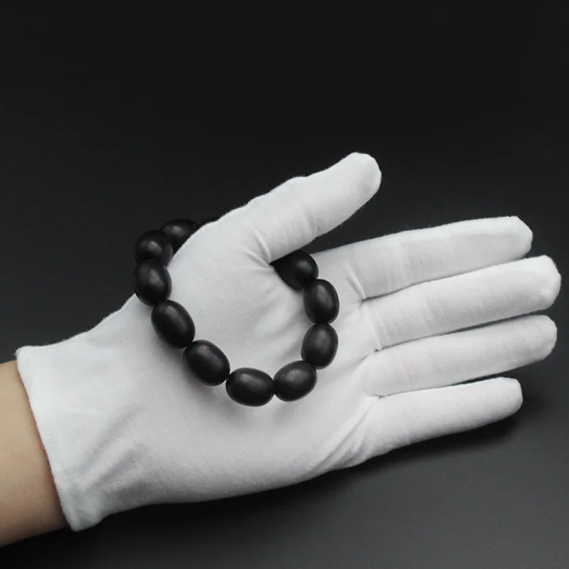 Хлопковые белые мягкие перчатки 12 пар защита рук для работы и обработки