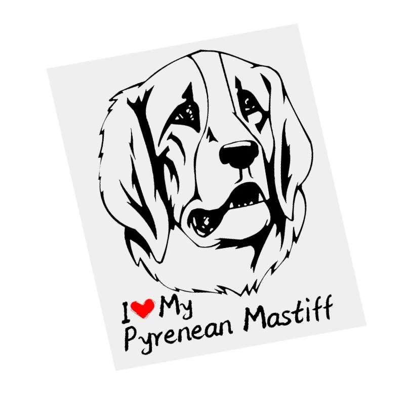 

S61233 # Pyrenean Mastiff Dog Black Transparent Car Sticker Vinyl Decal Waterproof Decors for Motorcycle Bumper Laptop
