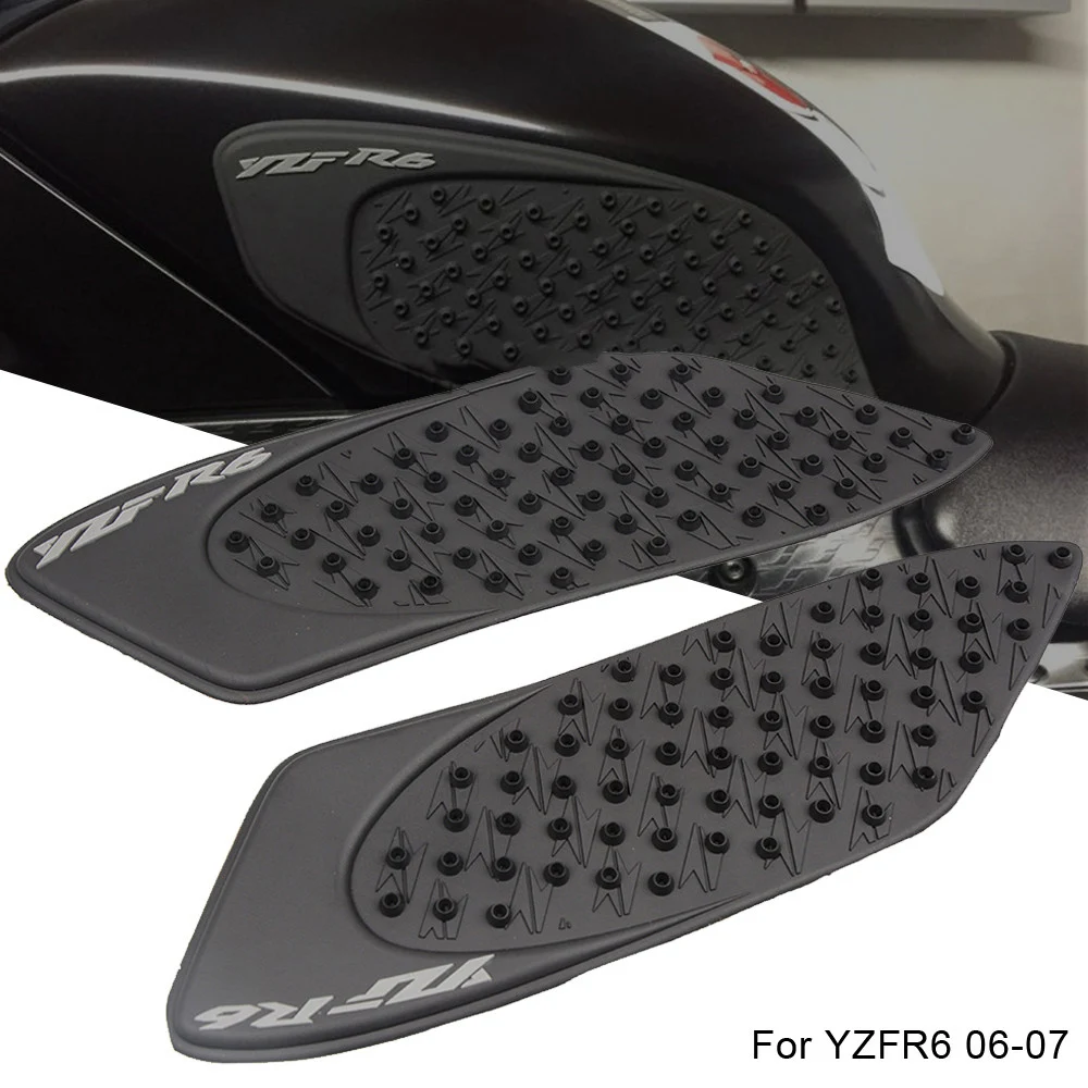 

Motorcycle Gas Tank Side Traction Knee Protector Anti Slip Pad For Yamaha YZFR6 YZF-R6 YZF R6 2006-2007