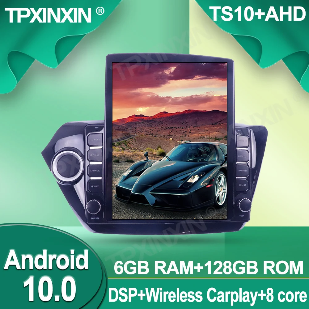 구매 기아 K2 리오 2010-2017 안드로이드 10 128G 무선 Carplay 터치 스크린 스테레오 수신기 자동차 GPS 네비게이션 라디오 플레이어 라디오