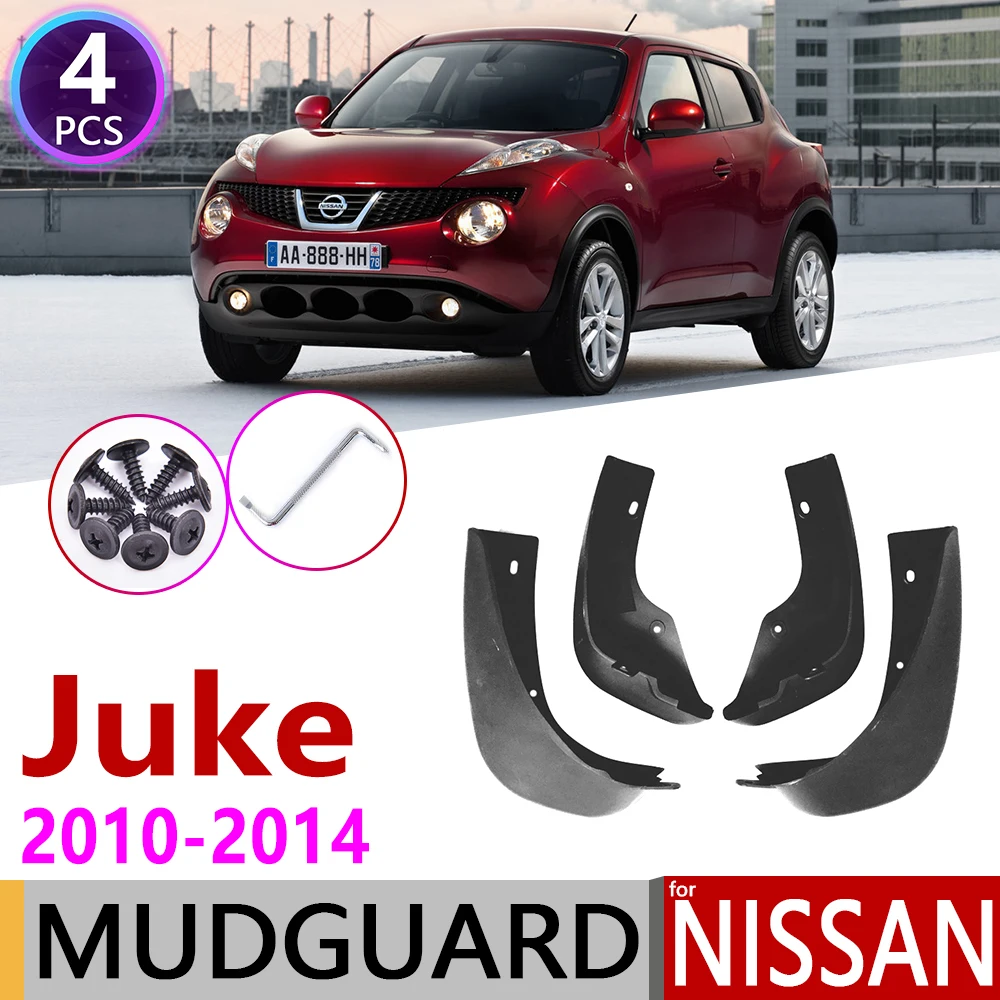 

4 PCS Front Rear Car Mudflap for Nissan Juke F15 2010~2014 Fender Mud Guard Splash Flaps Mudguards Accessories 2011 2012 2013
