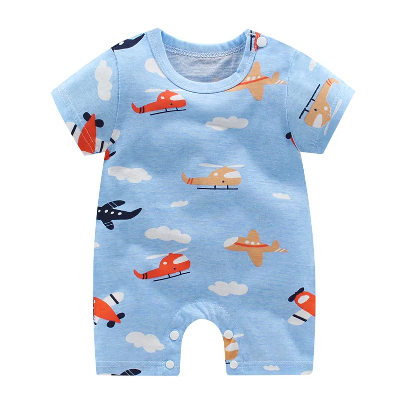 

Одежда для малышей 100% хлопок с короткими рукавами летняя одежда для маленьких девочек и мальчиков; Комбинезоны для детей ясельного возраст...