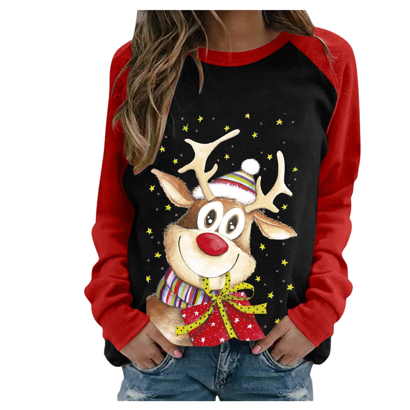 

Christmas Cartoons Women Sweater Winter Long Sleeve Women's Sweaters Homesuit Woman Sweaters Fashion Sweater Pull Femme #T2G