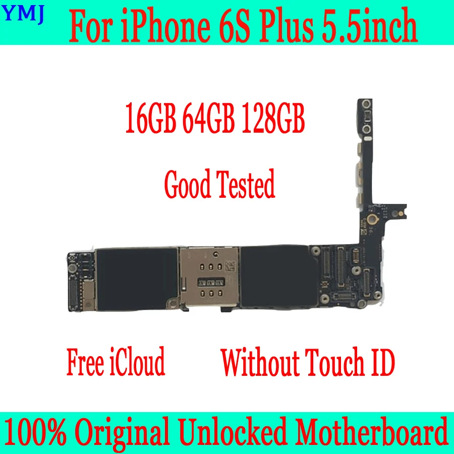 Оригинальная разблокированная материнская плата для iphone 6s plus без/с сенсорным ID для iphone 6s 5,5 дюймов материнская плата с IOS отпечатком пальца