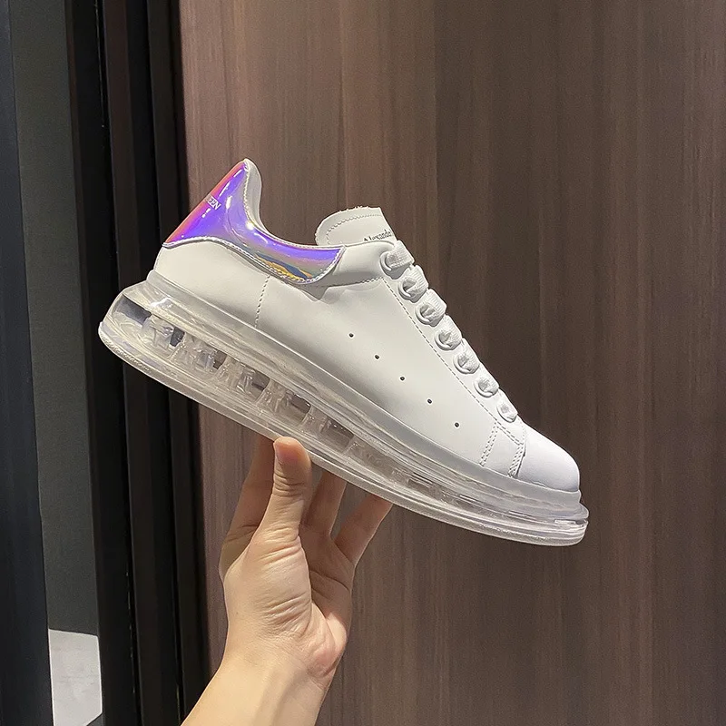 

Men Casual Shoes Platform Sneakers Women Tenis Feminino Casual Woman Trainers Mcqueens Thick Bottom White Shoe