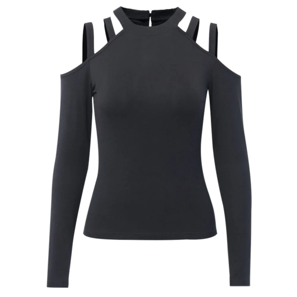 Женская футболка с длинным рукавом винтажная черная вырезами гранж готика