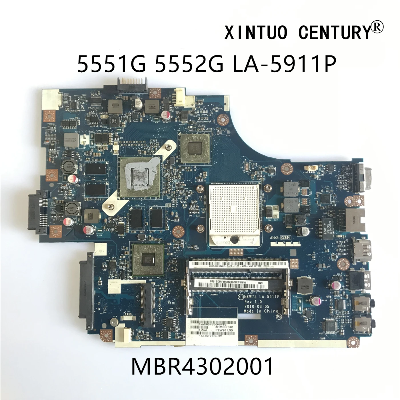 

MBR4302001 для ноутбука Acer Aspire 5551 г 5552 Материнская плата ноутбука NEW75 LA-5911P с HD5650M 1 ГБ DDR3 100% тестирование работы