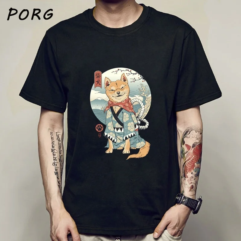 

Shiba Inu Japanese Printed Funny Men/Women Tshirt Anime Shirt Oversized Clothes O-Neck Funny T Shirts for Men Tops Tees 2021