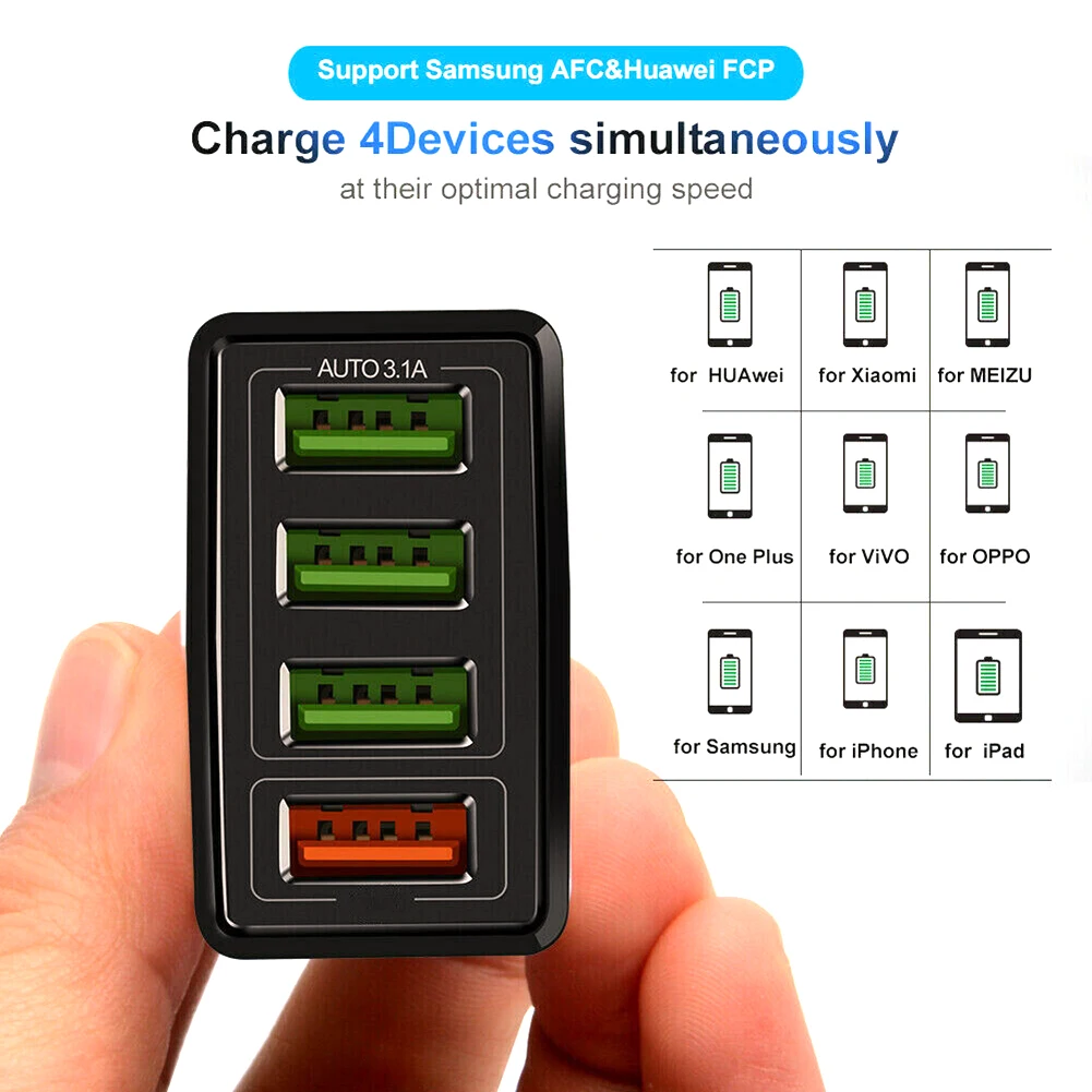 15 Вт быстрое зарядное устройство 3 0 USB для iPhone iPad Samsung Xiaomi Huawei планшет с usb-портом