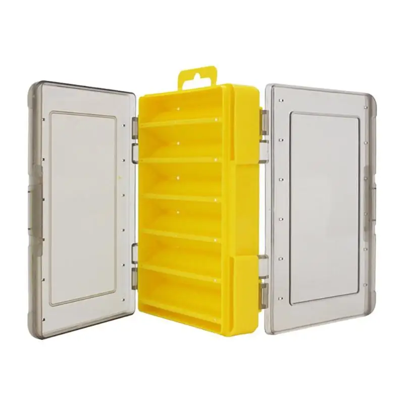 Double Sided Fishing Tackle Box 12 14 Compartments Bait Lure Hook Storage Classified Accessories | Спорт и развлечения