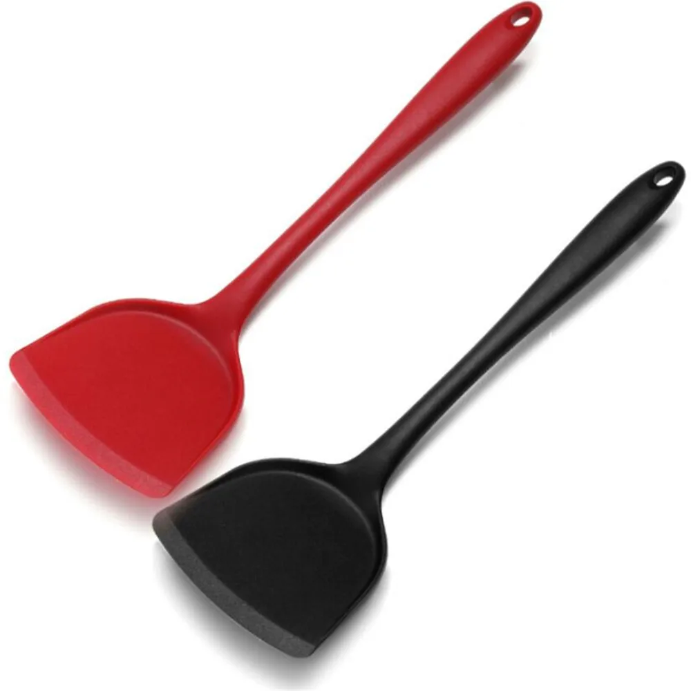 

Silicone Kitchenware Cooking Utensils Spatula Turner Beef Meat Egg Kitchen Scraper Wide Pizza Shovel Non-stick Cooking Tool