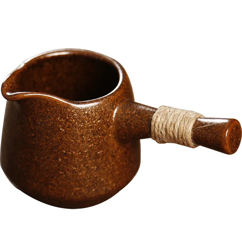 Stoneware Side Handle Fair Cup Ceramic Antique Fair Mug Tea Pot Tea Making Kung Fu Teaware Tea Pitcher Tea Funnel Accessories-4