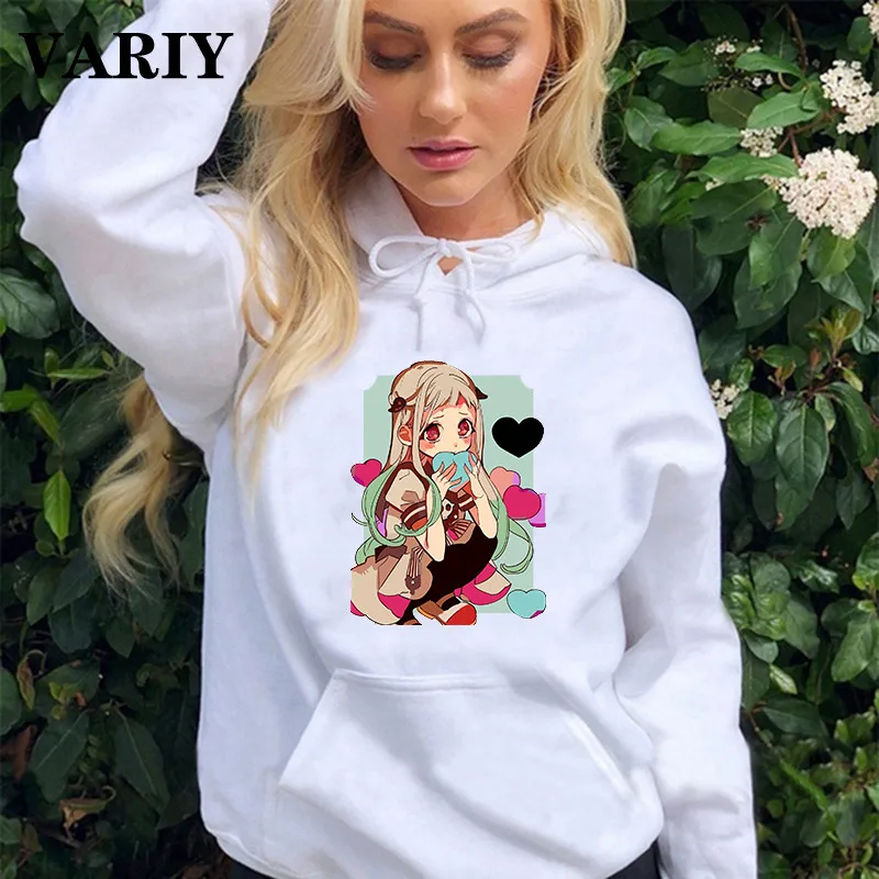 

Кавайные женские худи с рисунком яхро Nene аниме унитаз в обтяжку одежда Ханако Кун Харадзюку японская манга Женский пуловер оверсайз