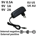 AC 100-240V DC 9 V 0.5A 1A 2A Электрогитары Stompbox Питание Адаптер зарядного устройства 9 V Вольт для гитары Запчасти Эффект педали