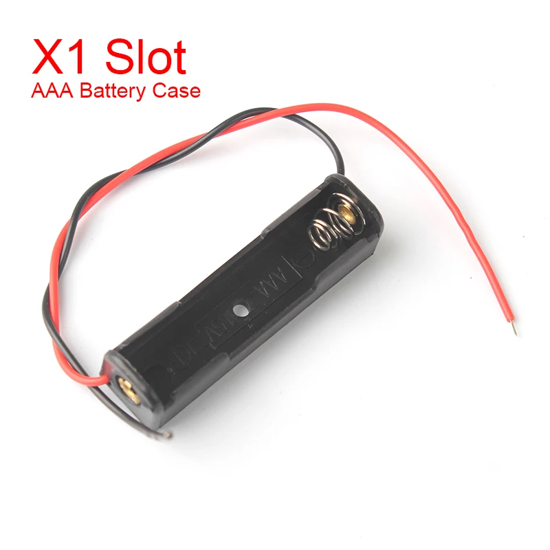 New 1x 2x 3x 4x AAA Battery Box Case Holder With Wire Leads Side By Connecting Solder For 1-4pcs Batteries |