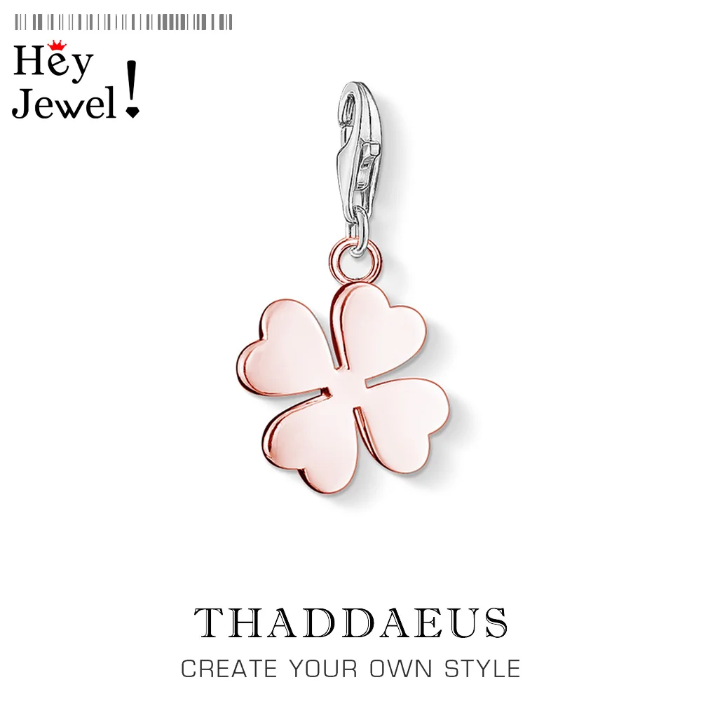 Розовое золото Цвет клеверная листовая Шарм в европейском клубном стиле