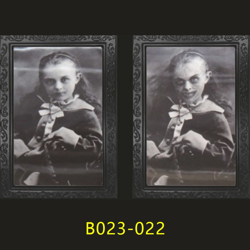 B023-022 Страшный Хэллоуин бар дом с привидениями 3D Изменение лица художественная картина рамка сценическое украшение реквизит гостиная живопись Fd - Цвет: B023-022