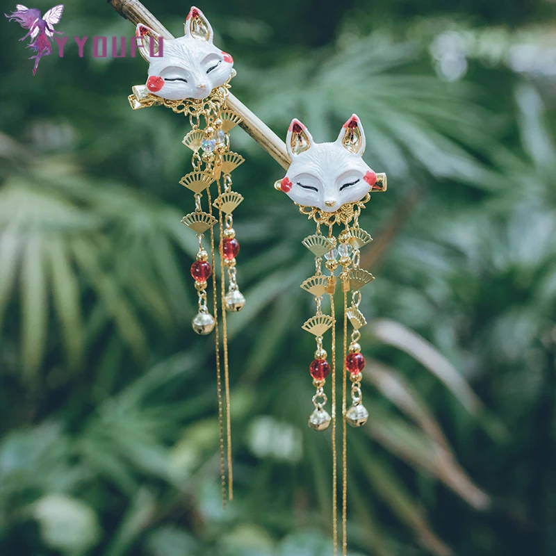 Зажим для волос в форме милой маленькой лисы YYOUFU зажим из сплава с длинной