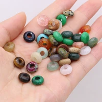 10pcslot big hole natural stone beads abacus shape loose stone beads for making diy jewerly necklace bracelet earrings 5x10mm