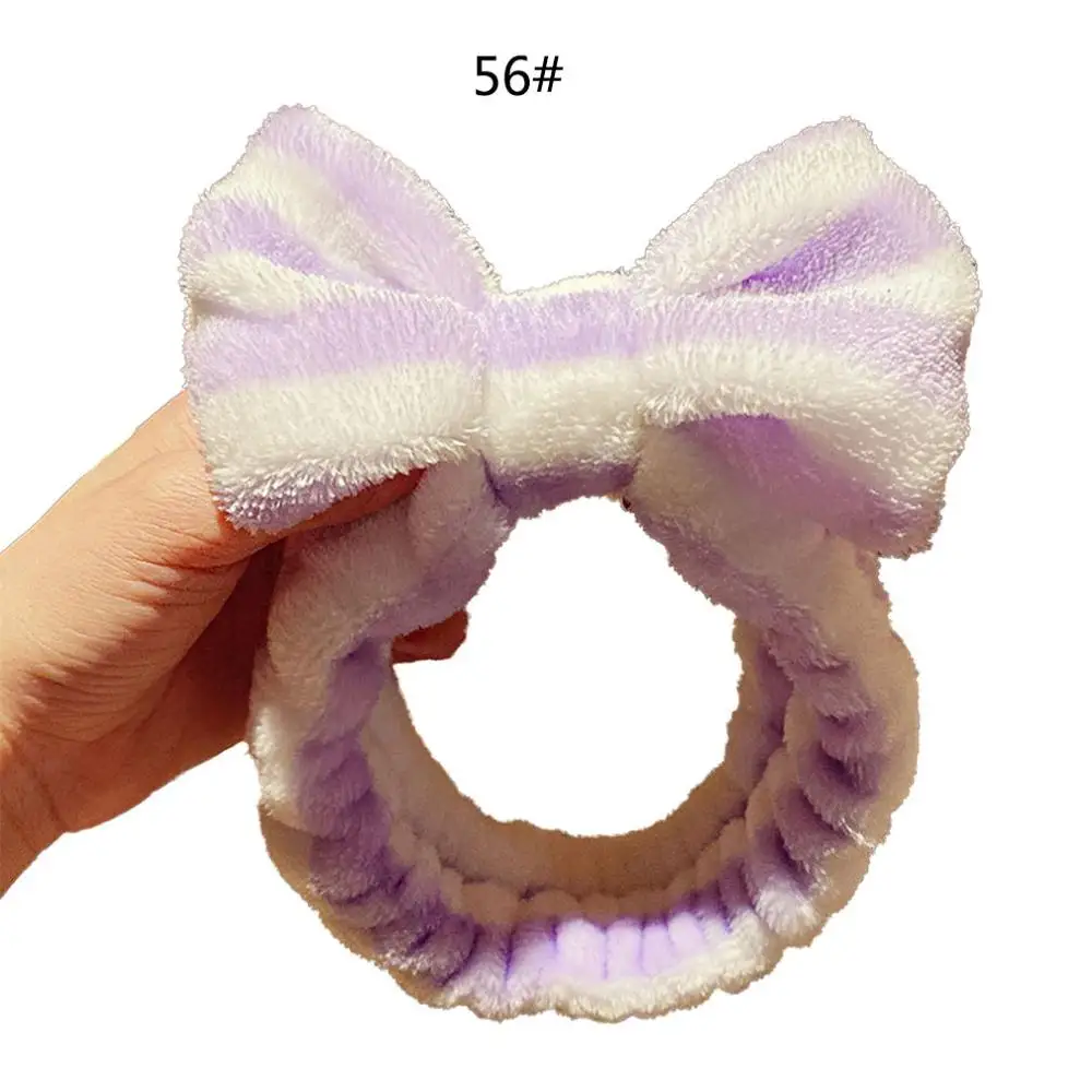 Повязка на голову из тонкого хлопка + резинка в полоску и пятнышки для мытья лица