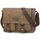 Винтажная Холщовая Сумка для мужчин, повседневный мужской мессенджер через плечо, дорожные сумки на ремне