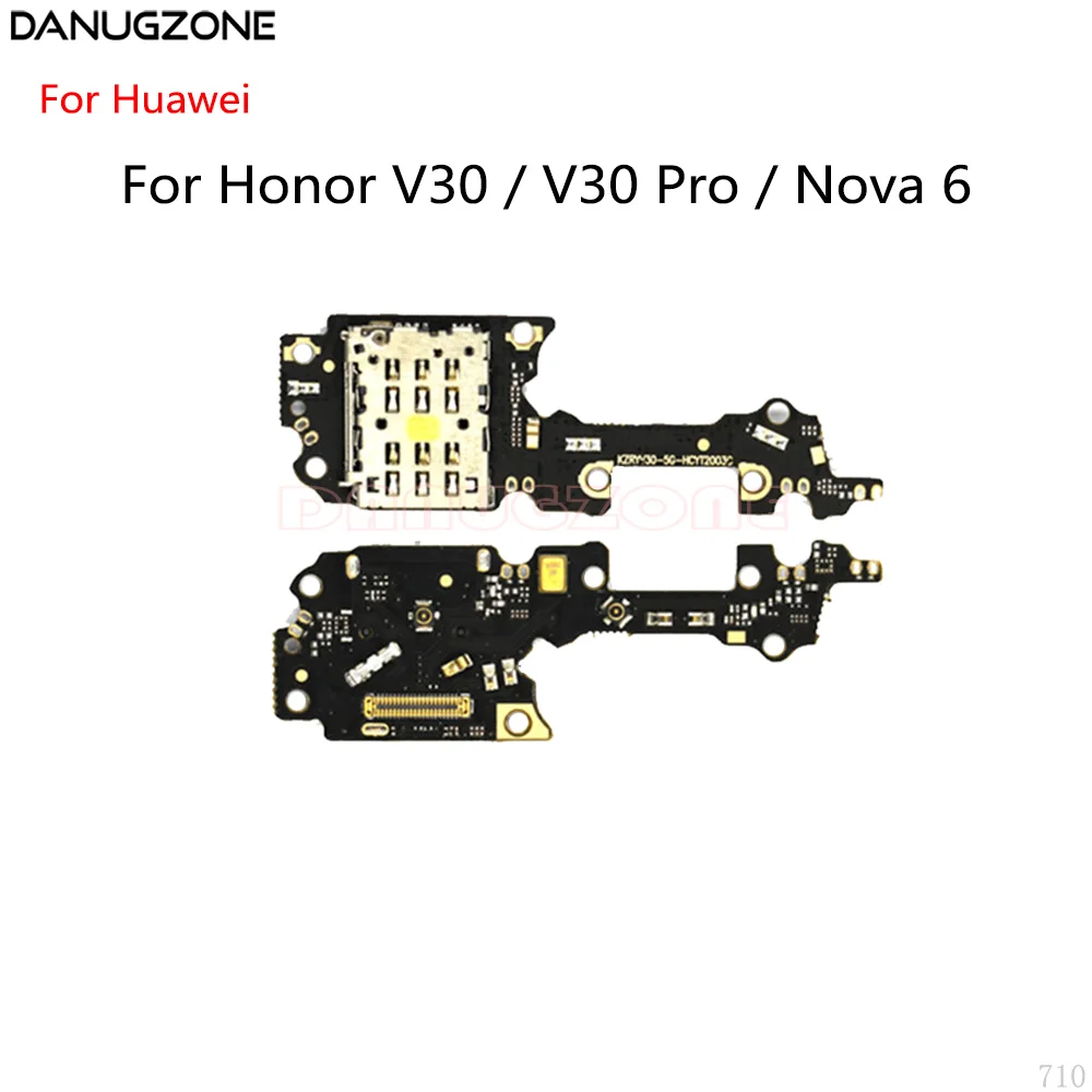 Считыватель SIM-карт гнездо слот микрофонная Модульная плата для Huawei Honor V30 / Pro Nova 6 |