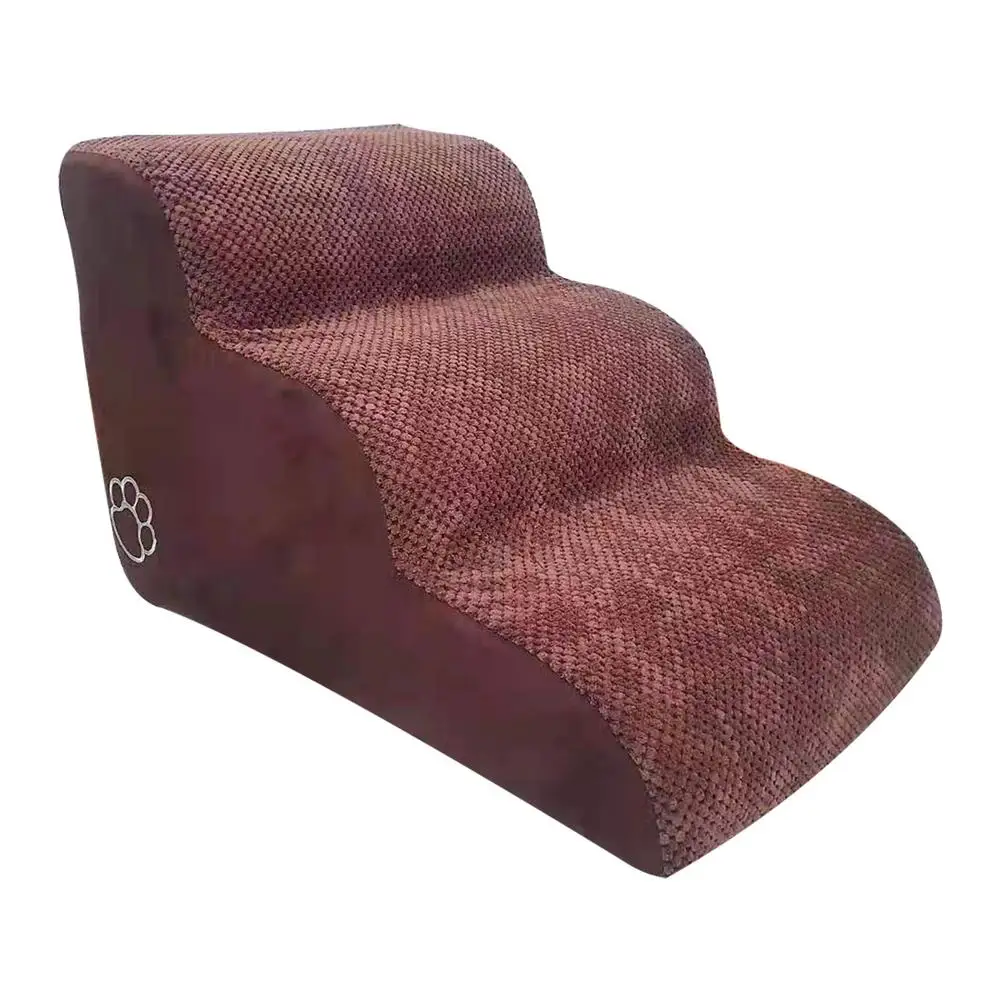 

Ступени для собак для больших собак, Нескользящие ступени для собак коричневого и серого цвета со съемным чехлом, лестницы для домашних жив...