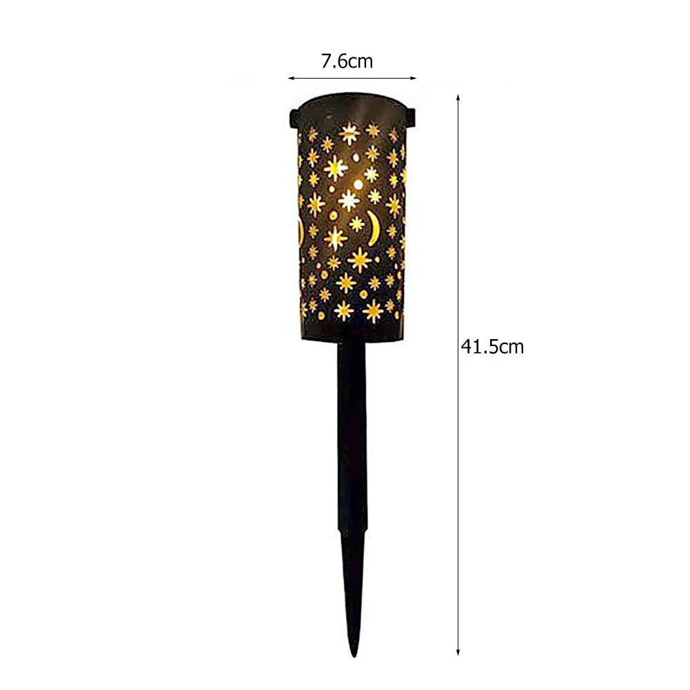 

Solar LED Iron Art Lantern Light Classic Texture Delicate Design Creative Star Moon Hanging Lamp for Garden Yard Pathway