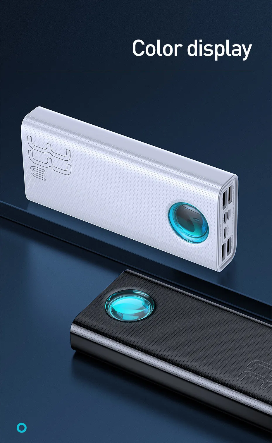 Baseus 30000 мАч Внешний аккумулятор USB C PD Быстрая зарядка 3,0 30000 мАч Внешний аккумулятор для Xiaomi Mi iPhone портативное Внешнее зарядное устройство
