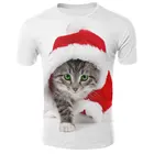 Летняя Новинка 2020, футболка с объемным изображением галактического пространства, Забавный топ с котенком, кошкой, едой тако, пиццей, футболка с коротким рукавом, удобная летняя рубашка