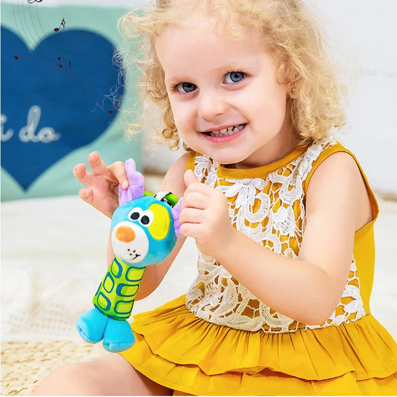 Мультяшные детские погремушки подвесные милые животные мягкий плюшевый ручной