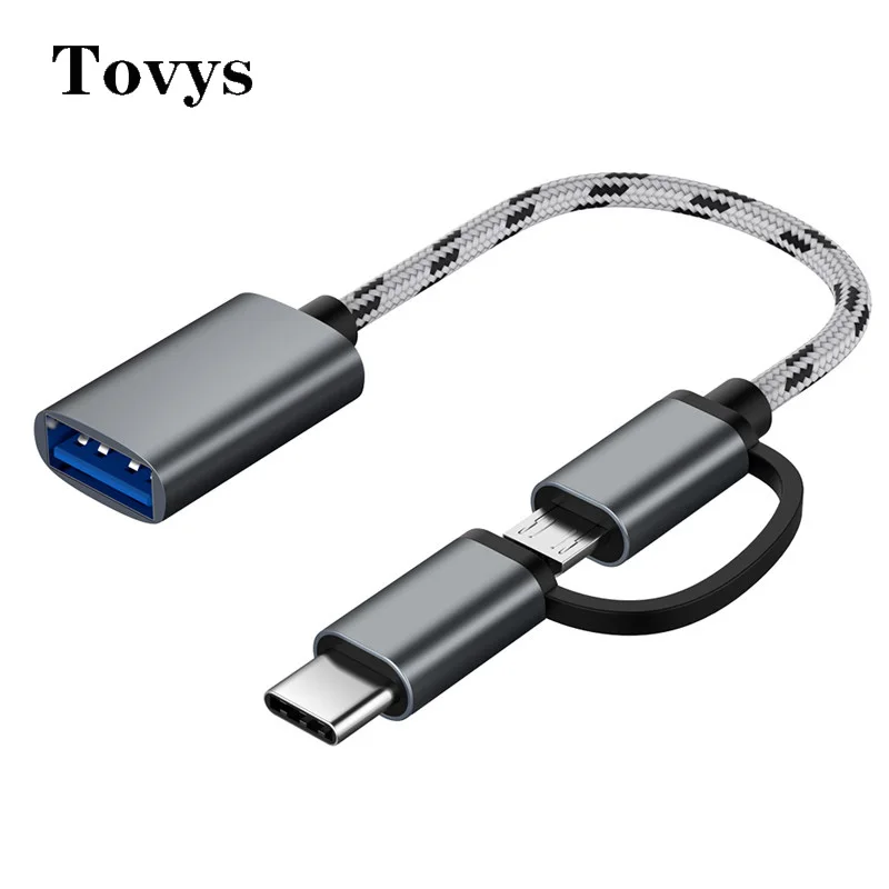 

2 in 1 OTG Adapter Cable USB 3.0 to Micro USB Type C Data Adapter For Samsung Xiaomi Huawei Type-C Microusb Charging Converter