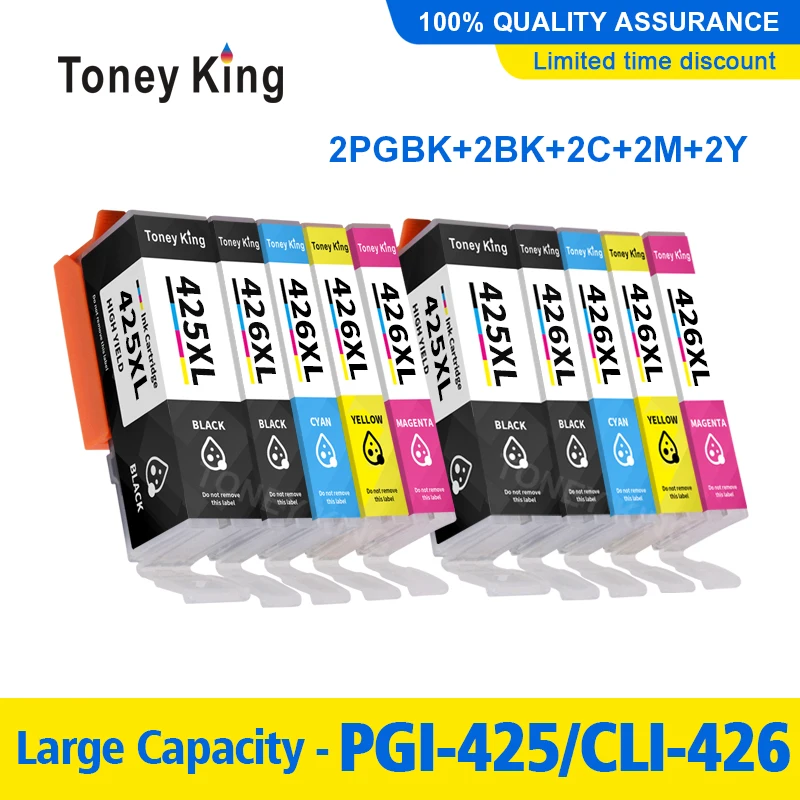 2 комплекта PGI425 CLI426 PGI 425 CLI 426 Совместимый картридж для Canon MG5140 MG5240 MG5340 IP4840 MX884 IX6540