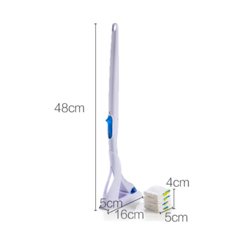 Одноразовая щетка для унитаза с держателем длинная ручка сменные насадки чистки