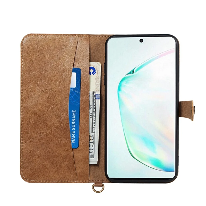 Гибкий Мягкий чехол из натуральной кожи для samsung Galaxy Note 10 Plus с откидной крышкой 9 S10