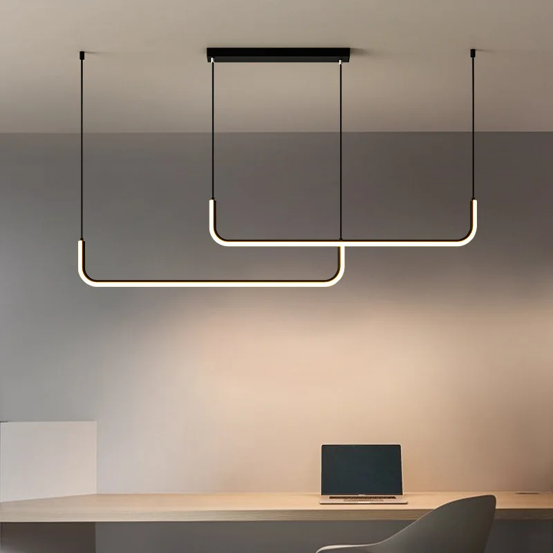 

Large Led Pendant Light Modern Home Pendant Lamp for Living room Dining room Kitchen Hanging Lamp Black Gold 150cm 120cm Lights