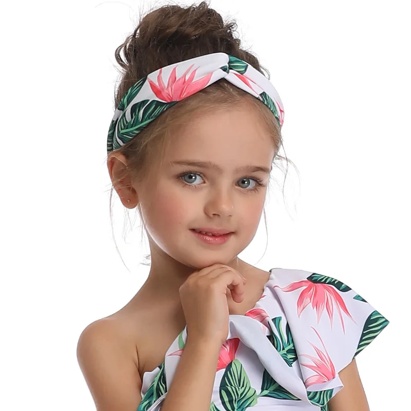 Одинаковая повязка для волос всей семьи на голову с принтом женщин и детей в