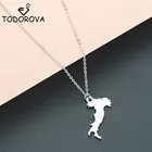 Todorova ожерелье из нержавеющей стали с подвеской в виде карты, европейской страны, Италия