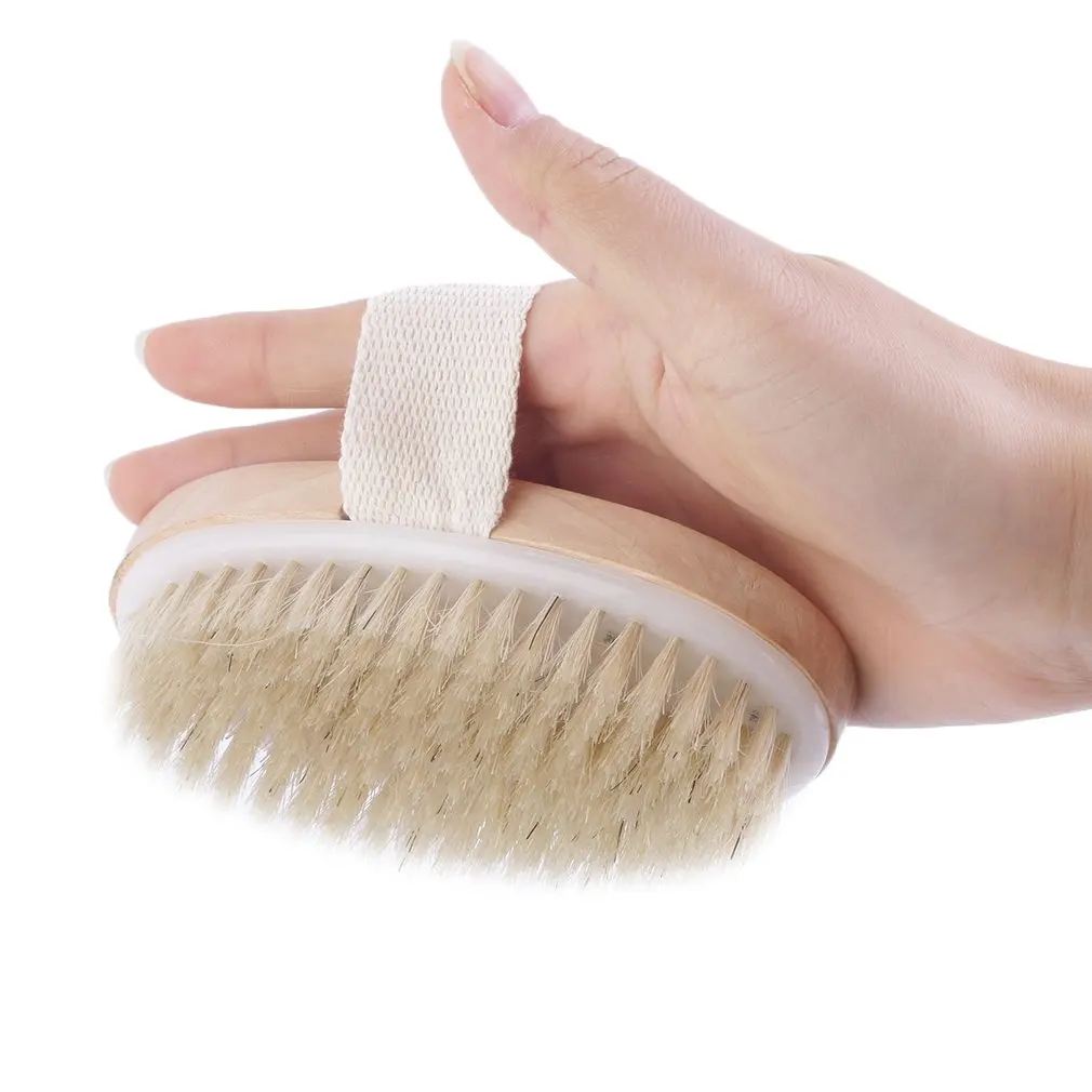 

Dry Skin Body Natural Bristle Brush Soft SPA Brush Bath Massager Home Stimulate Blood Circulation SPA Shower Scrubber