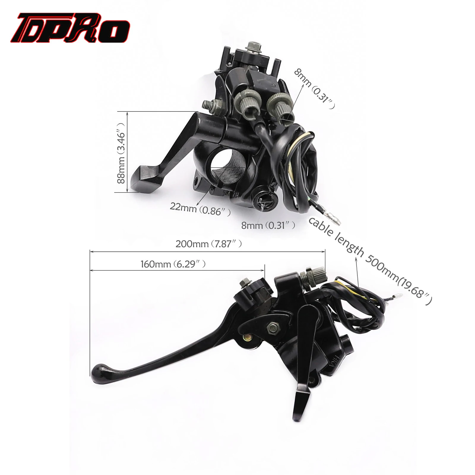 TDPRO новый передний рычаг тормоза дроссельной заслонки 7/8 дюйма в сборе для руля 22