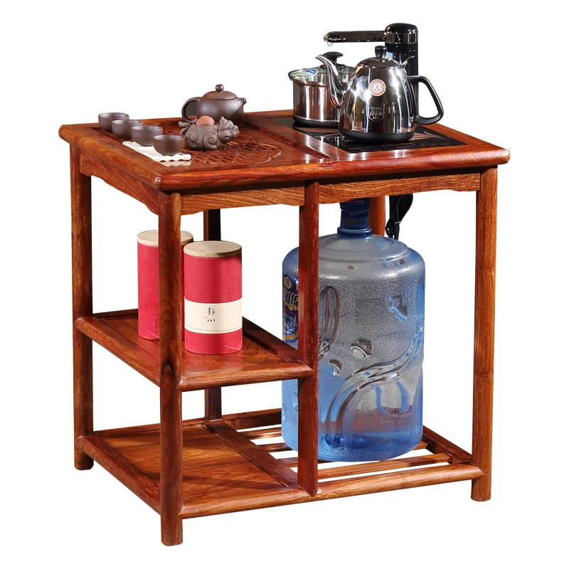 

Кофейный столик из красного дерева китайская чайная подставка для мобильных тележек из палисандра кунг-фу