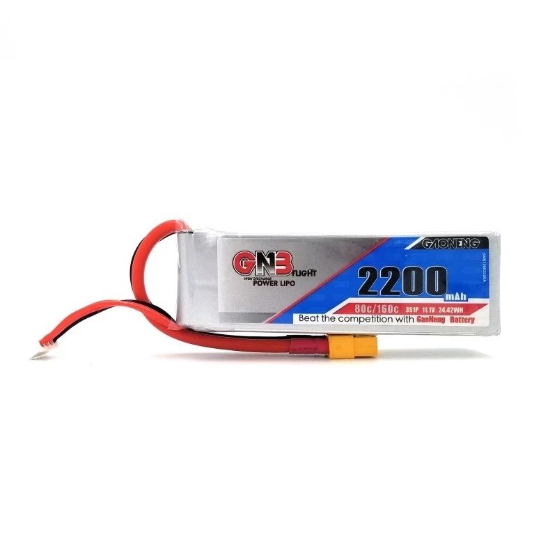 

Gaoneng GNB 2200mAh 3S 11.1V 80C/160C Lipo Battery With XT60 Plug For QAV 250 450 Size Helicopter RC FPV Racing Drone parts