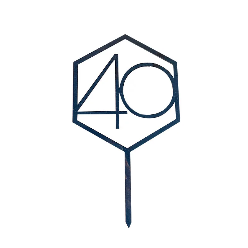 

18/21/30/50th Acrylic Happy Birthday Cake Topper Gold Number Acrylic Cake Topper for Anniversary Birthday Party Cake Decorations