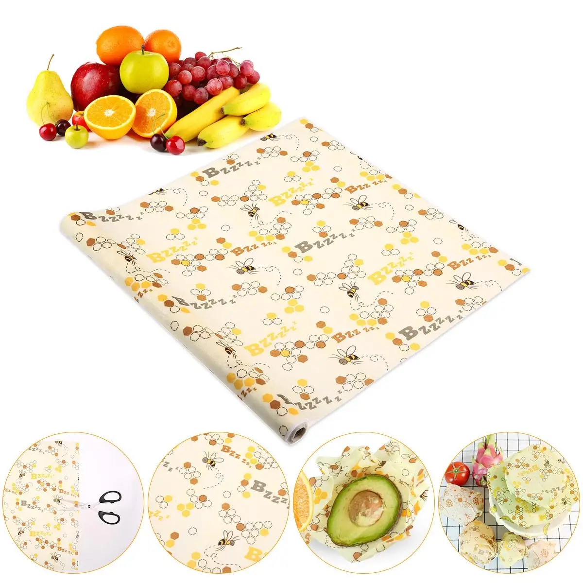 Многоразовая упаковка из пчелиного воска 1 рулон уплотнение нулевых отходов