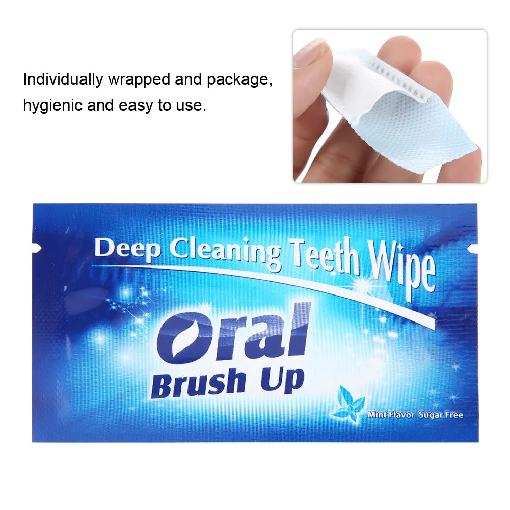 

50Pcs Wipes Dental Deep Clean Teeth Wipe Cloth Tooth Cleansing Tool For Oral Deep Cleaning Teeth Whitening Remove Residue Stains