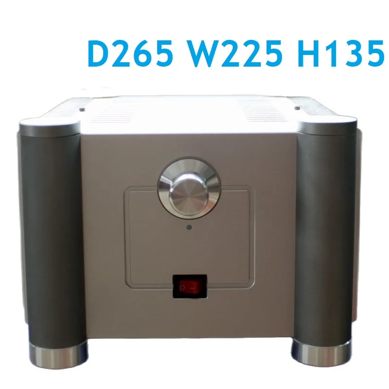 

D265 W225 H135 Double Layer Matte Aluminum Class A Case Preamp Power Amplifier Chassis DIY Audio Hifi Box Heatsink Enclosure PSU