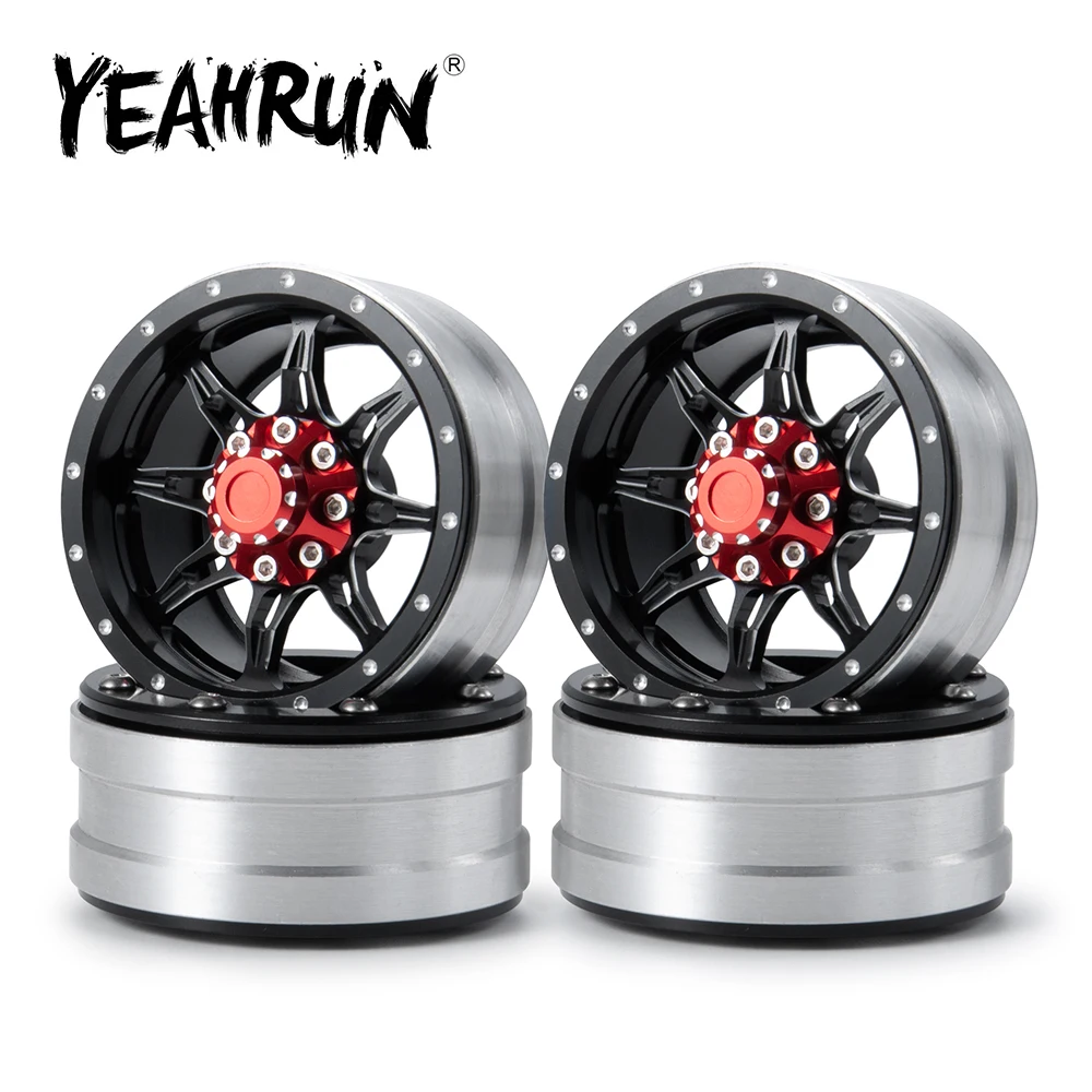 

Колесные диски YEAHRUN 4 шт./лот 1,9 дюйма, сплав, металл, бусина, колесные ступицы для AXIAL SCX10 CC01 1:10, Радиоуправляемый Rock Crawlers Car