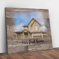 family new home gift home portrait housewarming gift house portrait realtor closing gift custom house sign first home gift home